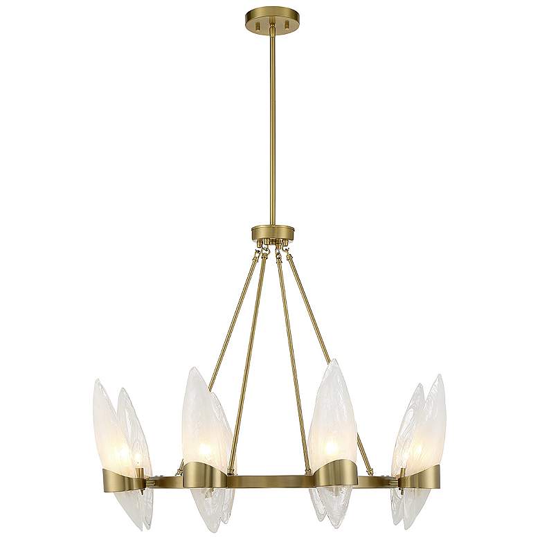Image 1 Savoy House Nouvel 31" Wide Warm Brass 8-Light Chandelier