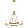 3_Savoy House Nouvel 31" Wide Warm Brass 8-Light Chandelier more views