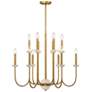 1_Savoy House Oakhurst 30"W Antique Gold 12-Light Chandelier