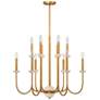 2_Savoy House Oakhurst 30"W Antique Gold 12-Light Chandelier more views