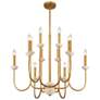 4_Savoy House Oakhurst 30"W Antique Gold 12-Light Chandelier more views