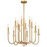 5_Savoy House Oakhurst 30"W Antique Gold 12-Light Chandelier more views