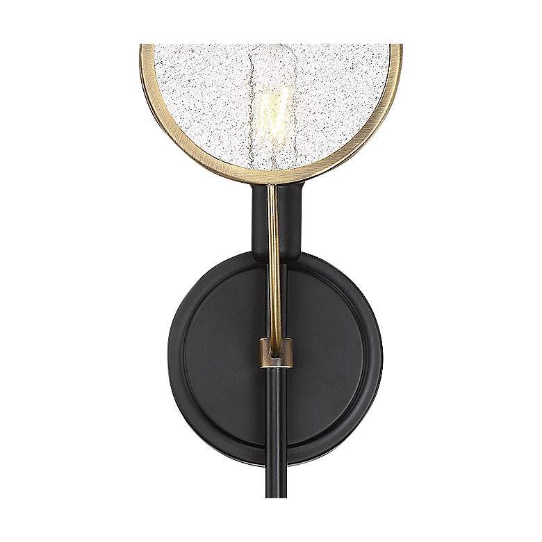 Image 2 Savoy House Oberyn 21 1/2"H Vintage Black with Brass Sconce more views