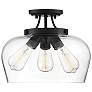 1_Savoy House Octave 13" Wide Black 3-Light Ceiling Light