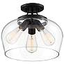 3_Savoy House Octave 13" Wide Black 3-Light Ceiling Light more views