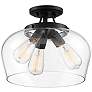 4_Savoy House Octave 13" Wide Black 3-Light Ceiling Light more views