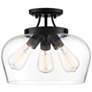 5_Savoy House Octave 13" Wide Black 3-Light Ceiling Light more views