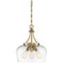 1_Savoy House Octave 15" Wide Warm Brass 3-Light Pendant