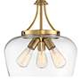 2_Savoy House Octave 15" Wide Warm Brass 3-Light Pendant more views