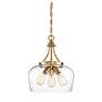 4_Savoy House Octave 15" Wide Warm Brass 3-Light Pendant more views