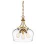 5_Savoy House Octave 15" Wide Warm Brass 3-Light Pendant more views