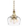 6_Savoy House Octave 15" Wide Warm Brass 3-Light Pendant more views