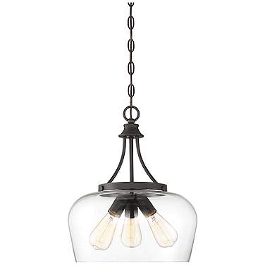 Savoy House Octave 15" Wide English Bronze 3-Light Pendant