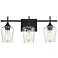 Savoy House Octave 21" Wide Black 3-Light Bath Light