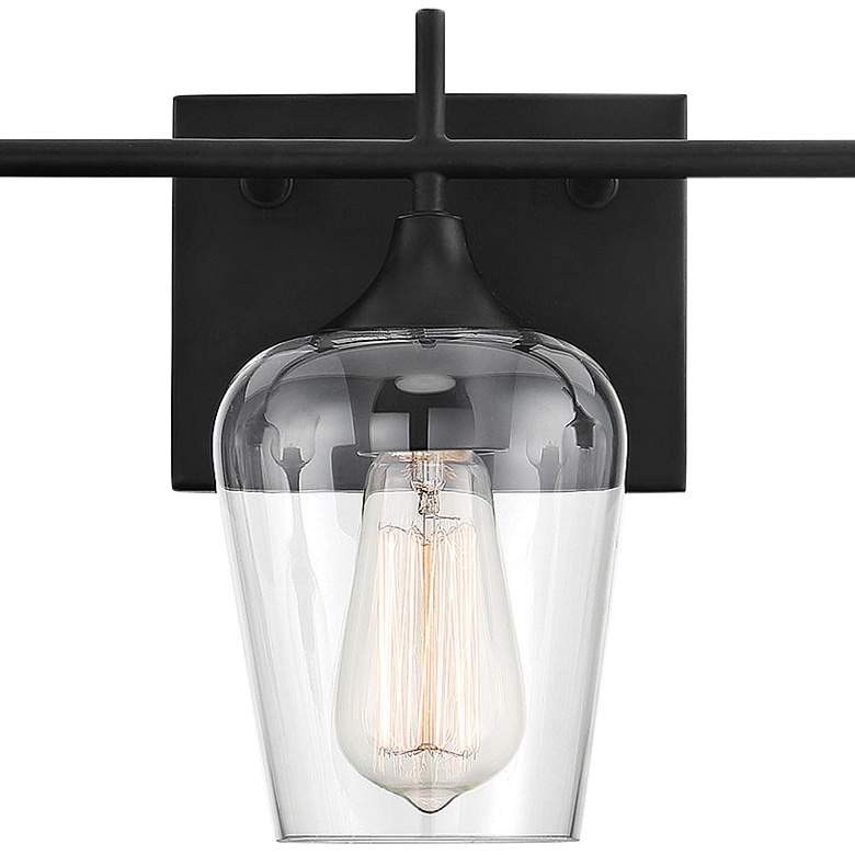 Image 2 Savoy House Octave 21" Wide Black 3-Light Bath Light more views