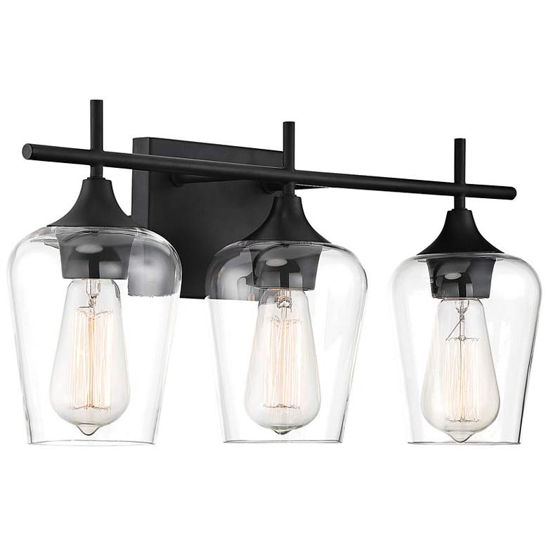 Image 5 Savoy House Octave 21" Wide Black 3-Light Bath Light more views