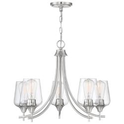 Savoy House Octave 23" Wide Satin Nickel 5-Light Chandelier