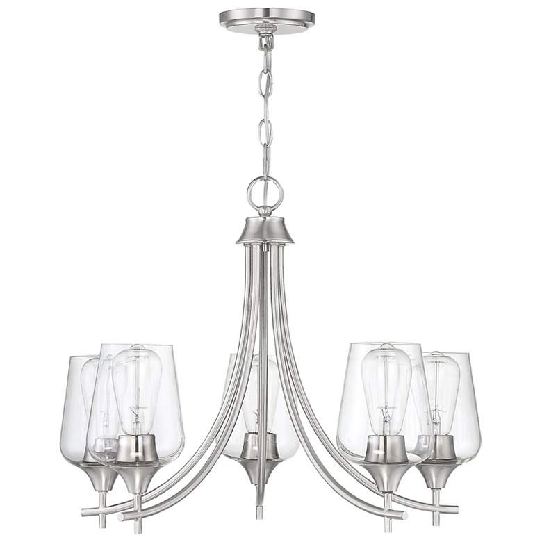 Image 2 Savoy House Octave 23" Wide Satin Nickel 5-Light Chandelier more views