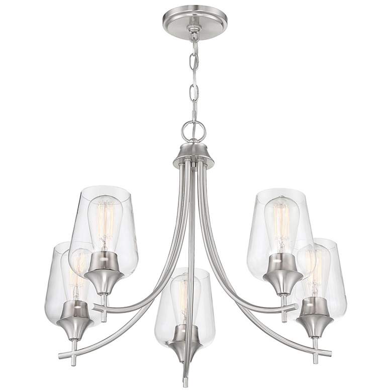 Image 4 Savoy House Octave 23" Wide Satin Nickel 5-Light Chandelier more views