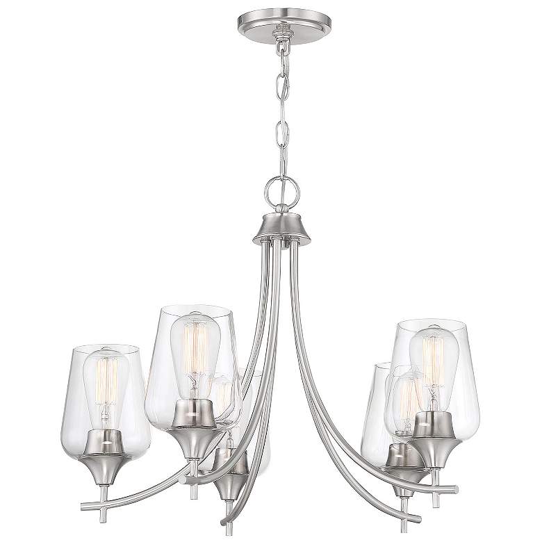 Image 5 Savoy House Octave 23" Wide Satin Nickel 5-Light Chandelier more views