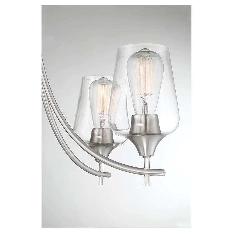 Image 6 Savoy House Octave 23" Wide Satin Nickel 5-Light Chandelier more views