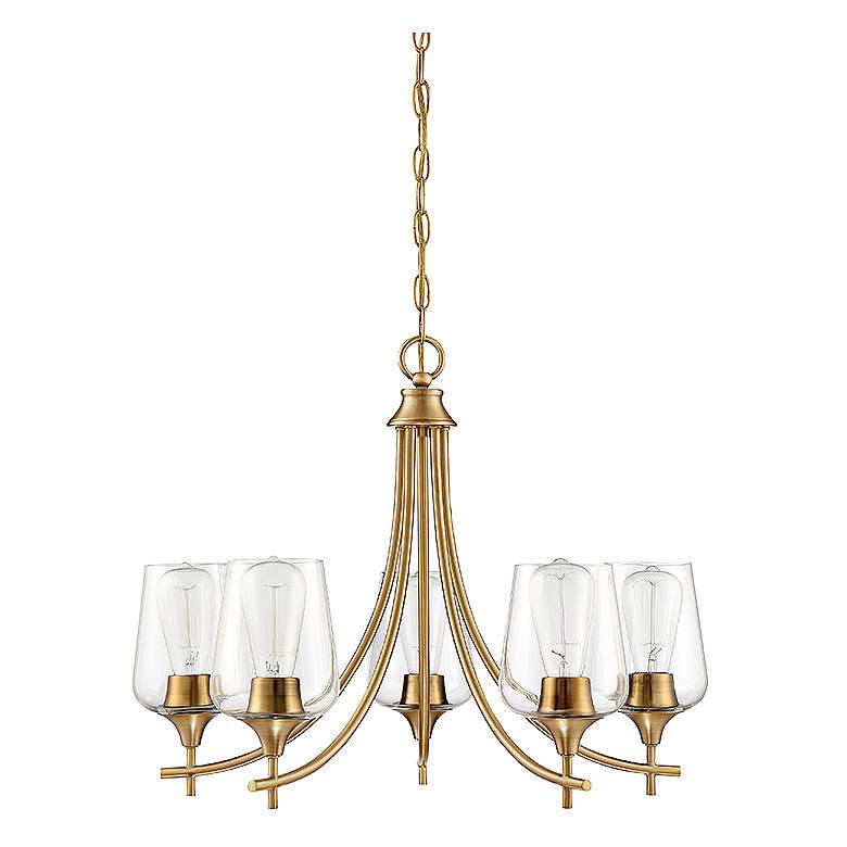 Image 3 Savoy House Octave 23" Wide Warm Brass 5-Light Chandelier more views