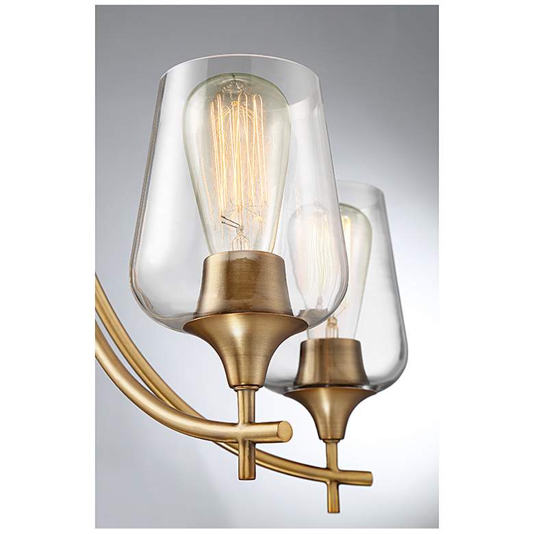 Image 7 Savoy House Octave 23" Wide Warm Brass 5-Light Chandelier more views
