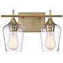 1_Savoy House Octave 9 1/2"H Warm Brass 2-Light Wall Sconce