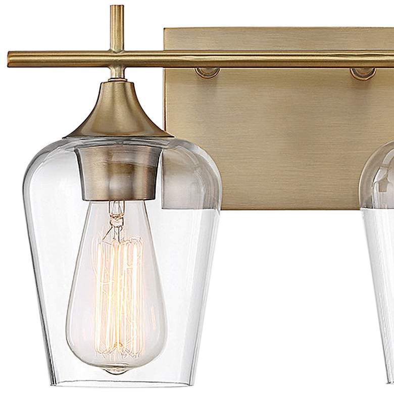Image 2 Savoy House Octave 9 1/2"H Warm Brass 2-Light Wall Sconce more views