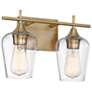 3_Savoy House Octave 9 1/2"H Warm Brass 2-Light Wall Sconce more views