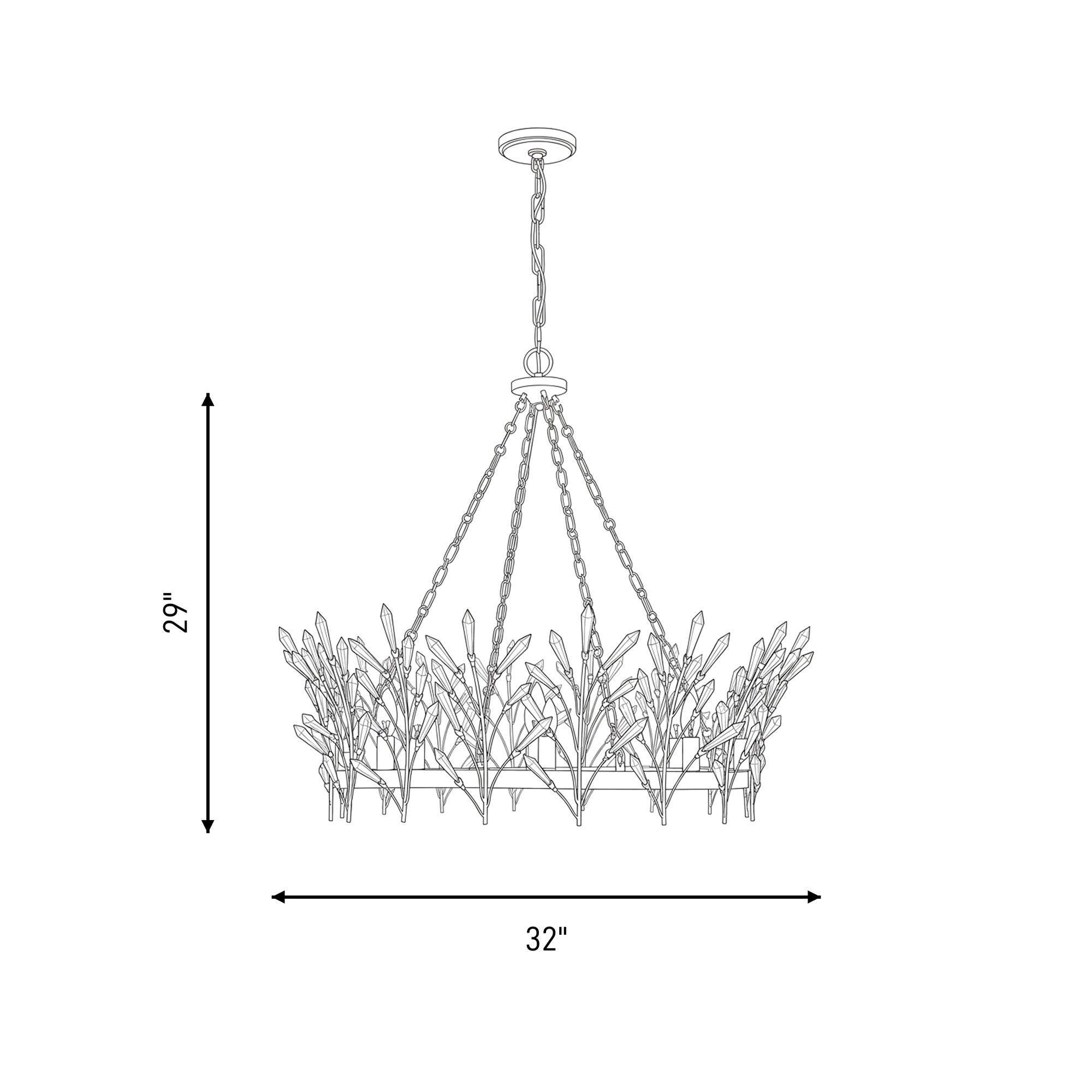 Savoy House Orianna 32" Wide Noble Brass 8-Light Chandelier