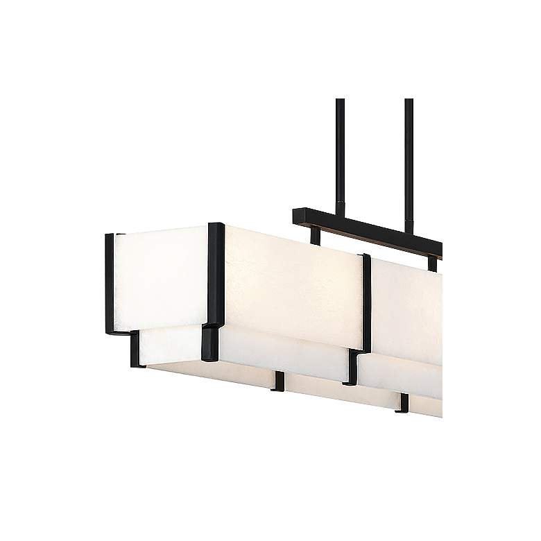 Image 2 Savoy House Orleans 44 1/4" Alabaster Glass Linear Chandelier more views