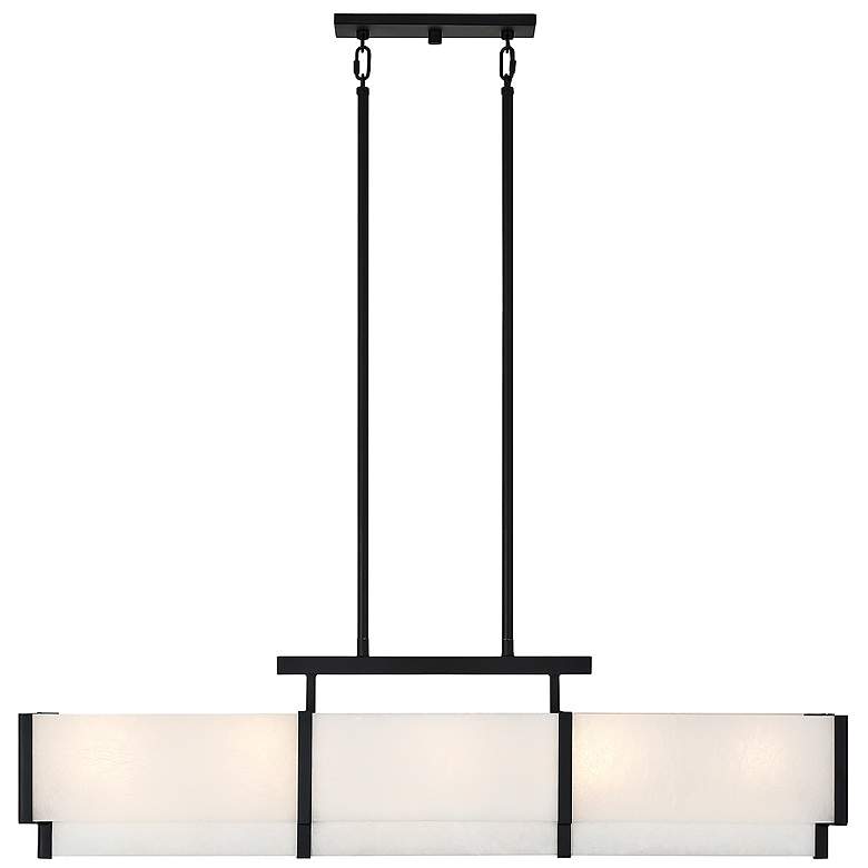 Image 4 Savoy House Orleans 44 1/4" Alabaster Glass Linear Chandelier more views