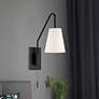 1_Savoy House Owen 18" High Matte Black Adjustable Wall Sconce