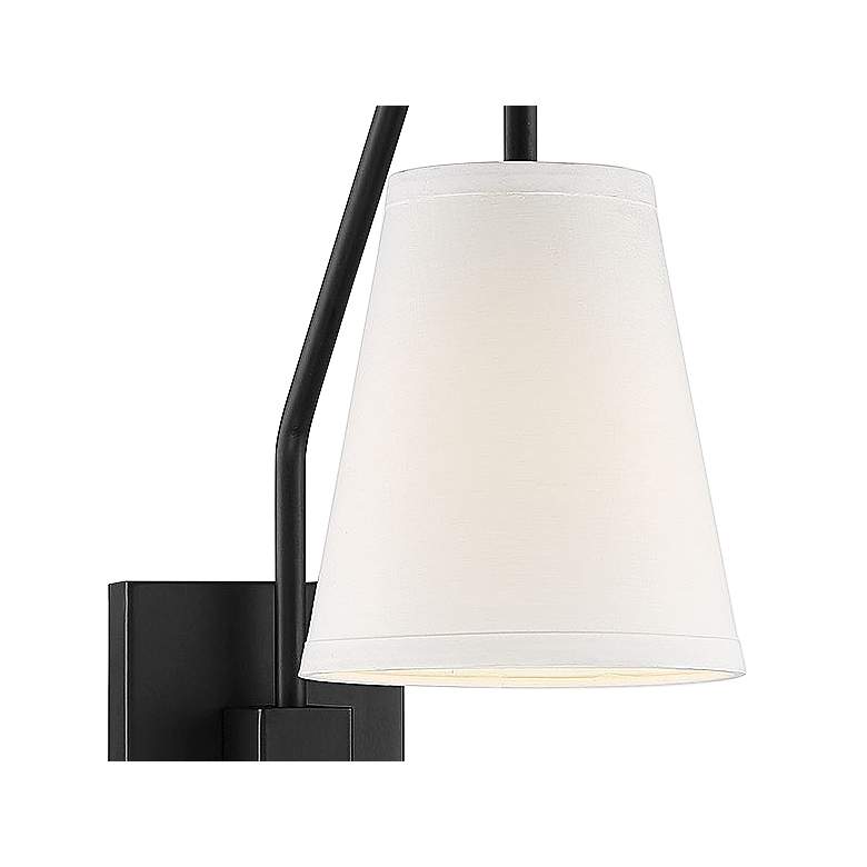 Image 3 Savoy House Owen 18" High Matte Black Adjustable Wall Sconce more views