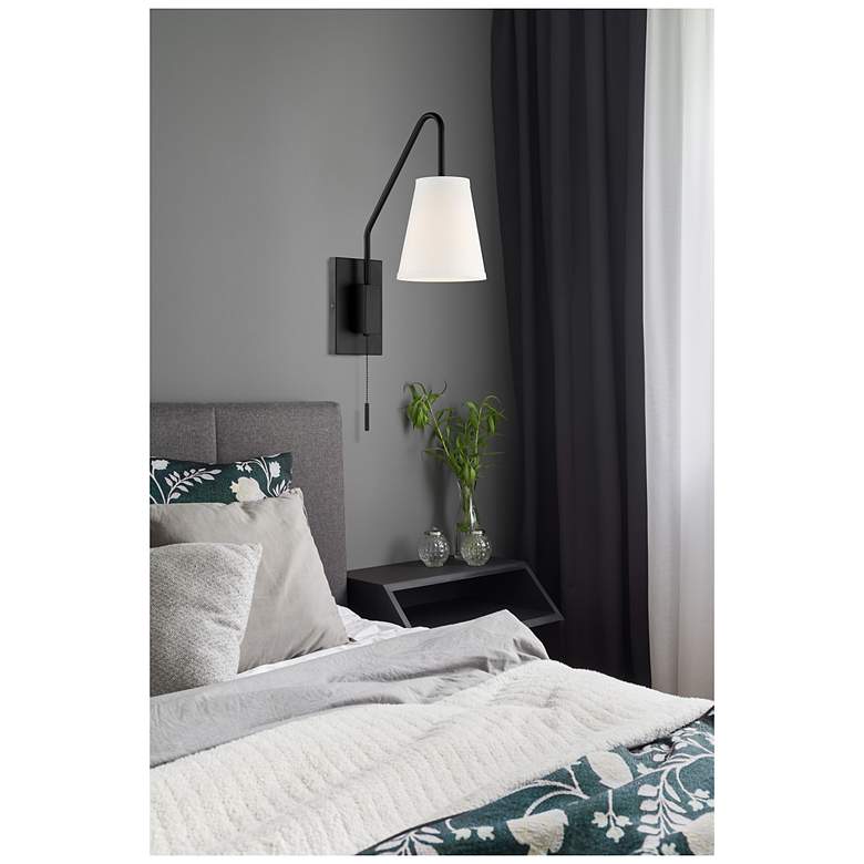 Image 7 Savoy House Owen 18" High Matte Black Adjustable Wall Sconce more views