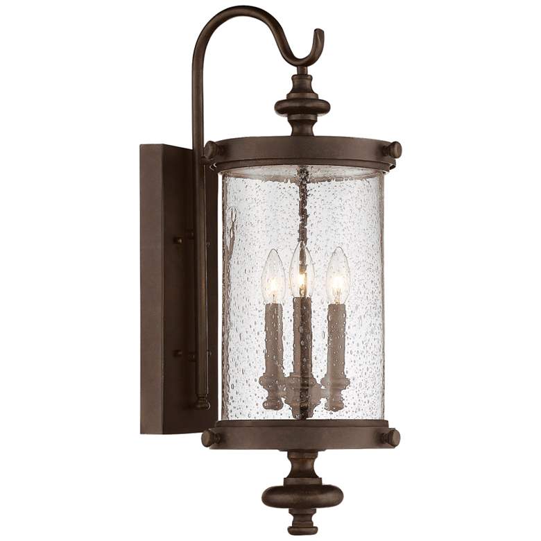 Image 1 Savoy House Palmer 26 inchH Walnut Patina Outdoor Wall Light