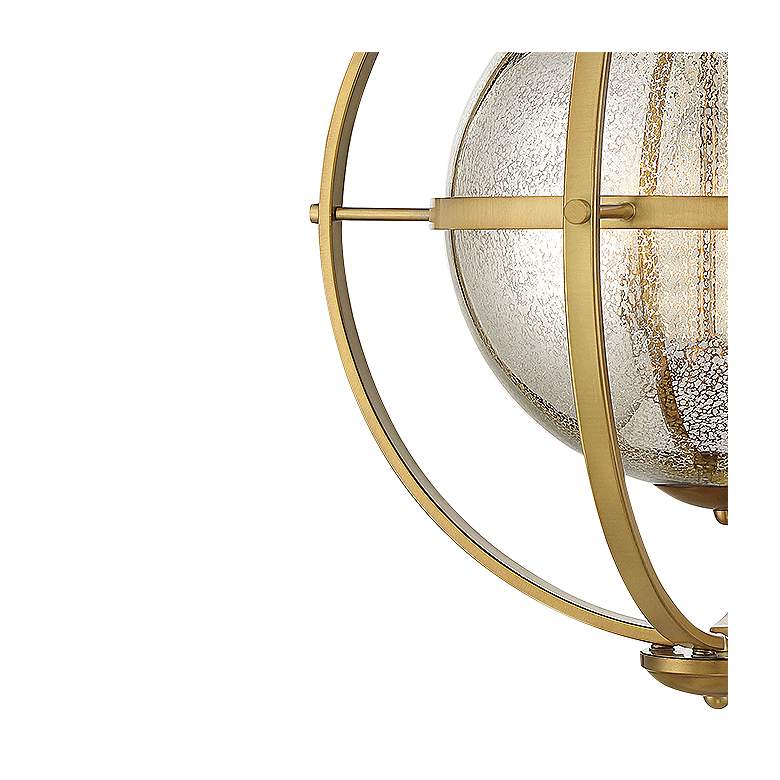 Image 2 Savoy House Pearl 21" Wide Warm Brass 3-Light Pendant more views