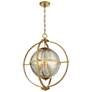 3_Savoy House Pearl 21" Wide Warm Brass 3-Light Pendant more views
