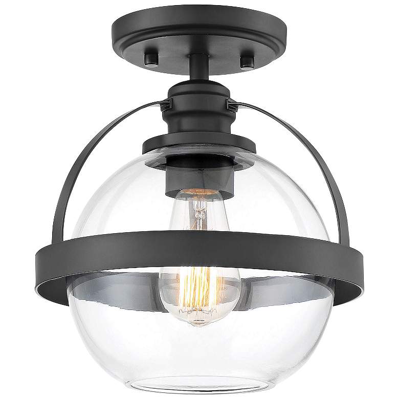 Image 2 Savoy House Pendleton 9 1/2" Wide Matte Black Ceiling Light