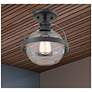 1_Savoy House Pendleton 9 1/2" Wide Matte Black Ceiling Light