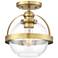 Savoy House Pendleton 9 1/2" Wide Warm Brass Ceiling Light