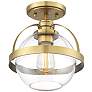 3_Savoy House Pendleton 9 1/2" Wide Warm Brass Ceiling Light more views