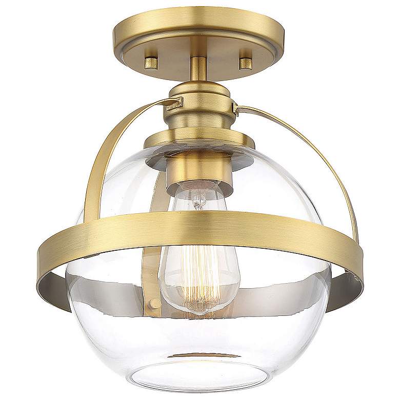 Image 4 Savoy House Pendleton 9 1/2" Wide Warm Brass Ceiling Light more views