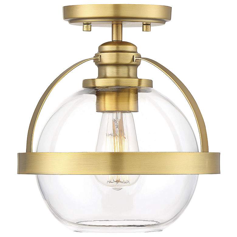 Image 5 Savoy House Pendleton 9 1/2" Wide Warm Brass Ceiling Light more views