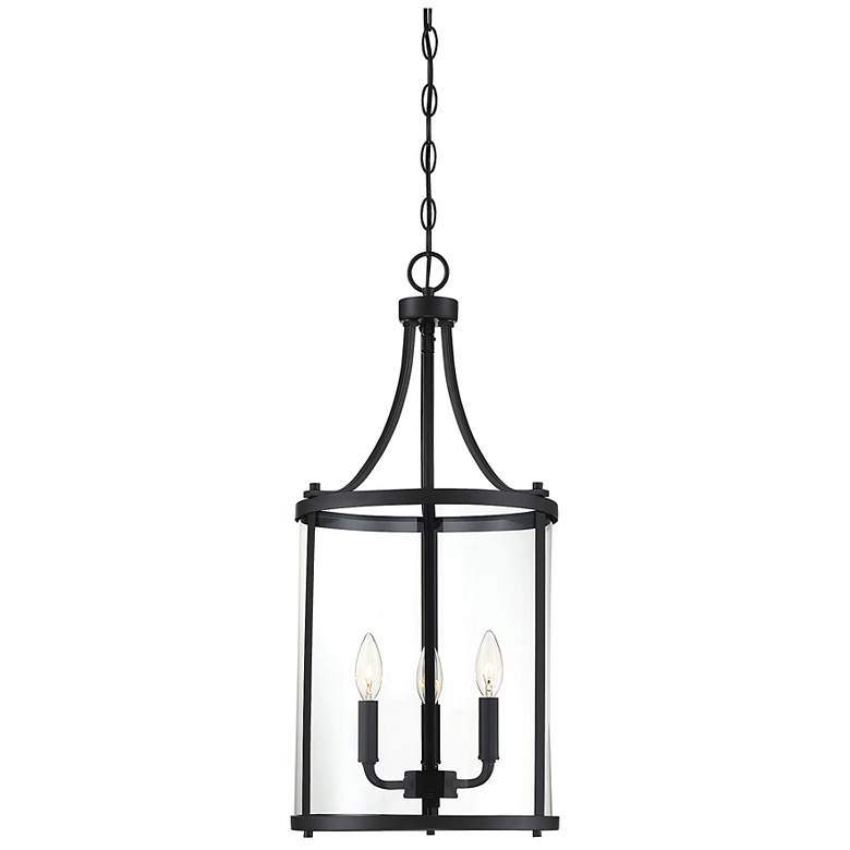 Image 1 Savoy House Penrose 12" Wide Black 3-Light Mini Chandelier