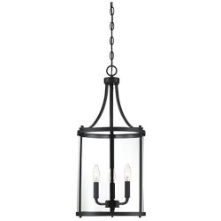 Savoy House Penrose 12" Wide Black 3-Light Mini Chandelier