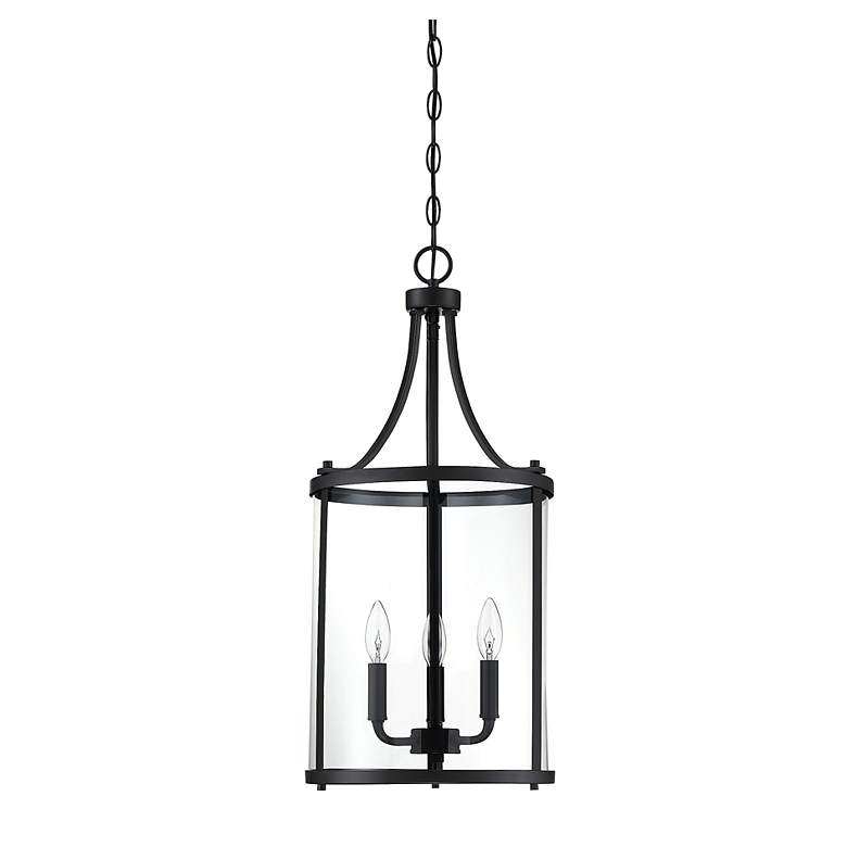 Image 2 Savoy House Penrose 12" Wide Black 3-Light Mini Chandelier more views