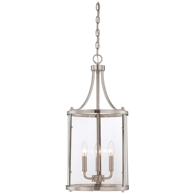 Image 1 Savoy House Penrose 12"W Satin Nickel 3-Light Mini Pendant