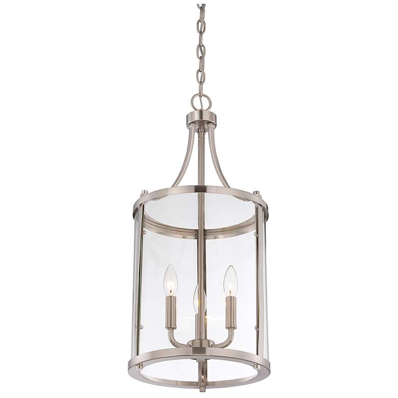 Image 2 Savoy House Penrose 12"W Satin Nickel 3-Light Mini Pendant more views